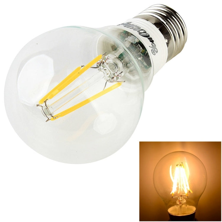 YouOKLight E27 4W 400LM 4 COB LED Warm White Edison LED Filament Light Globe Bulbs Lamp, AC 220-240V