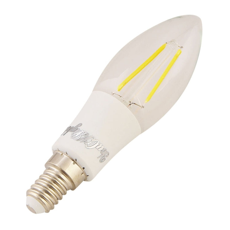 YouOKLight E14 2W 160LM White Light 2 COB LED Candle Bulbs Edison LED Filament Light Lamp, AC 85-265V