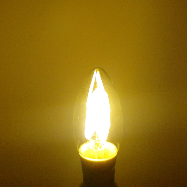 YouOKLight E14 2W 160LM White Light 2 COB LED Candle Bulbs Edison LED Filament Light Lamp, AC 85-265V