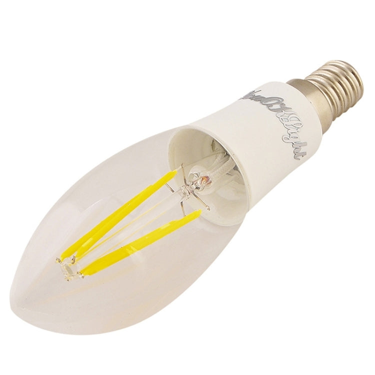 YouOKLight E14 4W 320LM White Light 4 COB LED Candle Bulbs Edison LED Filament Light Lamp, AC 85-265V