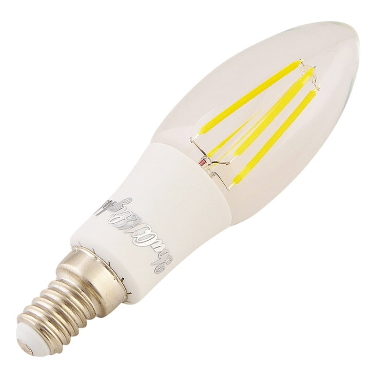 YouOKLight E14 4W 320LM White Light 4 COB LED Candle Bulbs Edison LED Filament Light Lamp, AC 85-265V