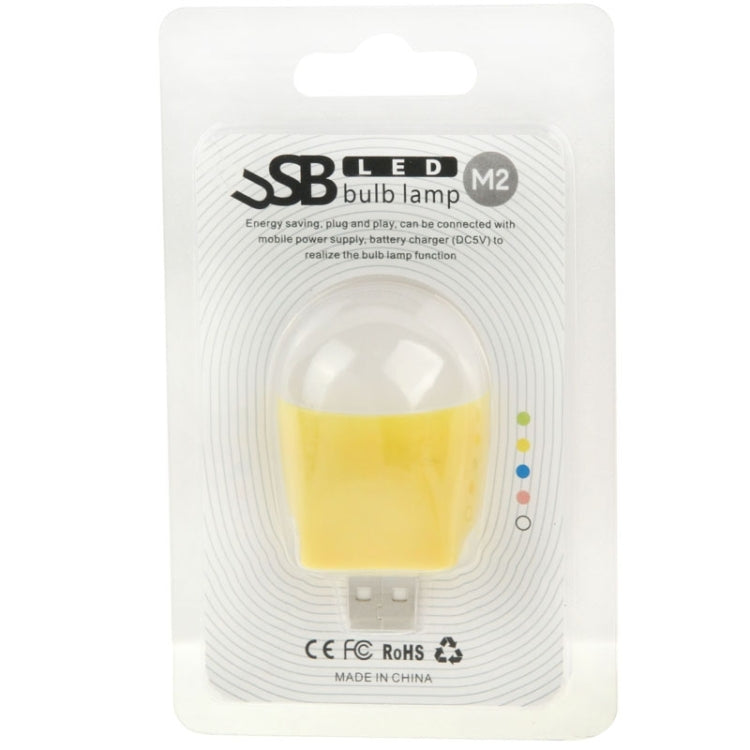 M2 1.5W USB LED Light Bulb, 3000-3200K Warm White Light, USB Connector