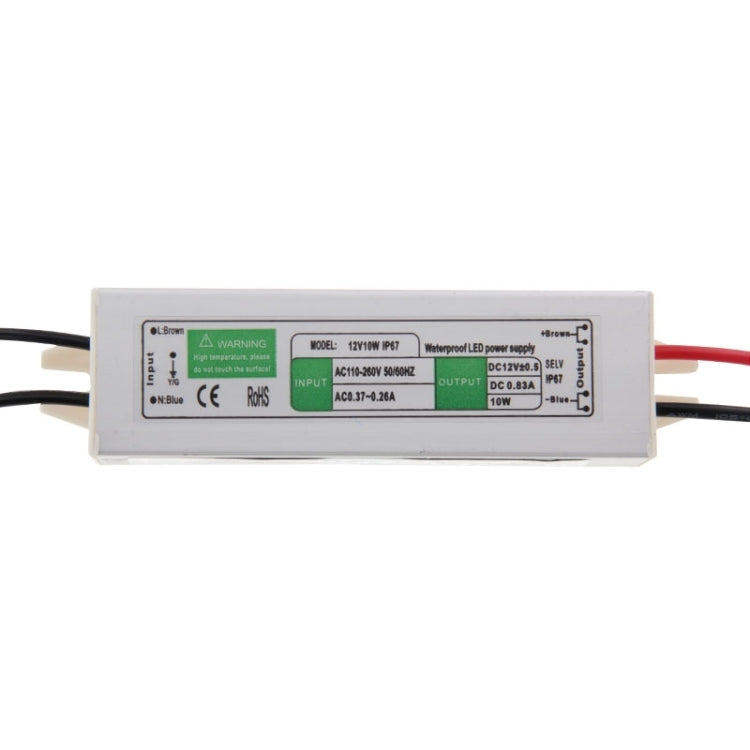 12V 10W IP67 Waterproof Electronic LED Driver