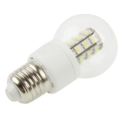 E27 Ball Steep Light Bulb, 48 LED 3528 SMD, White Light, AC 85-265V