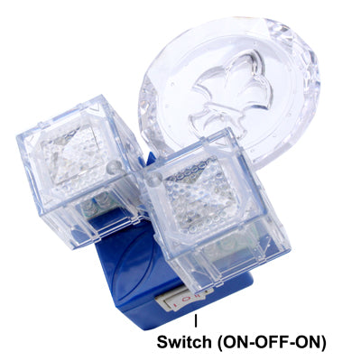 EU Plug Colorful / White LED Crystal Wall Lamp with Switch, AC 85-265V