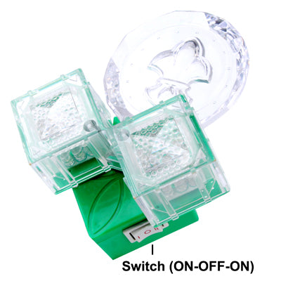 EU Plug Colorful / White LED Crystal Wall Lamp with Switch, AC 85-265V