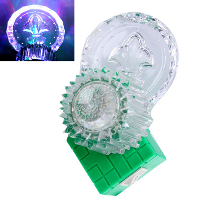 EU Plug Colorful / White LED Crystal Wall Lamp with Switch, AC 85-265V (Green)
