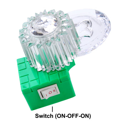 EU Plug Colorful / White LED Crystal Wall Lamp with Switch, AC 85-265V (Green)