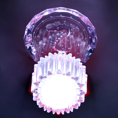 EU Plug Colorful / White LED Crystal Wall Lamp with Switch, AC 85-265V