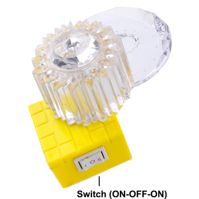 EU Plug Colorful / White LED Crystal Wall Lamp with Switch, AC 85-265V