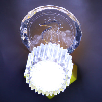 EU Plug Colorful / White LED Crystal Wall Lamp with Switch, AC 85-265V
