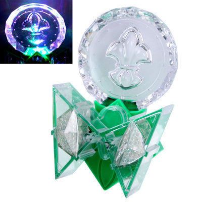 EU Plug Colorful / White LED Crystal Wall Lamp with Switch, AC 85-265V (Green)