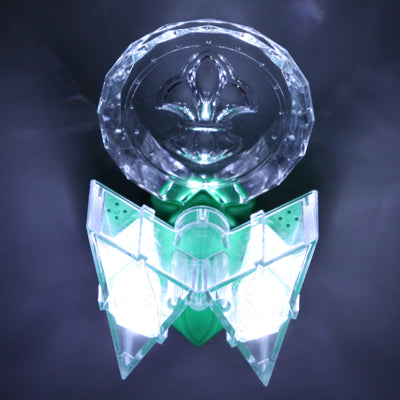 EU Plug Colorful / White LED Crystal Wall Lamp with Switch, AC 85-265V (Green)