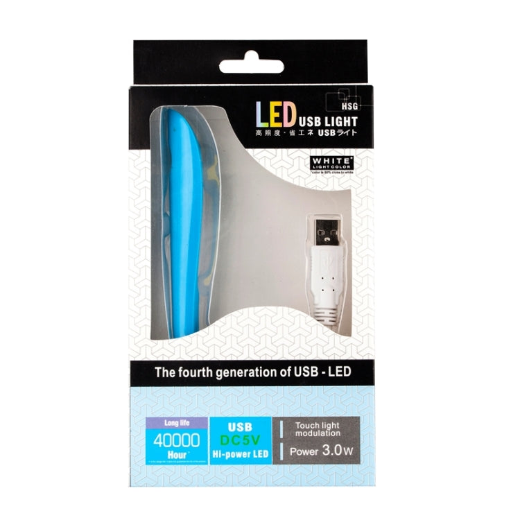 Flexible and Efficient 3W Mini USB LED Touch Light Desklamp for Laptop & Computer, White Light