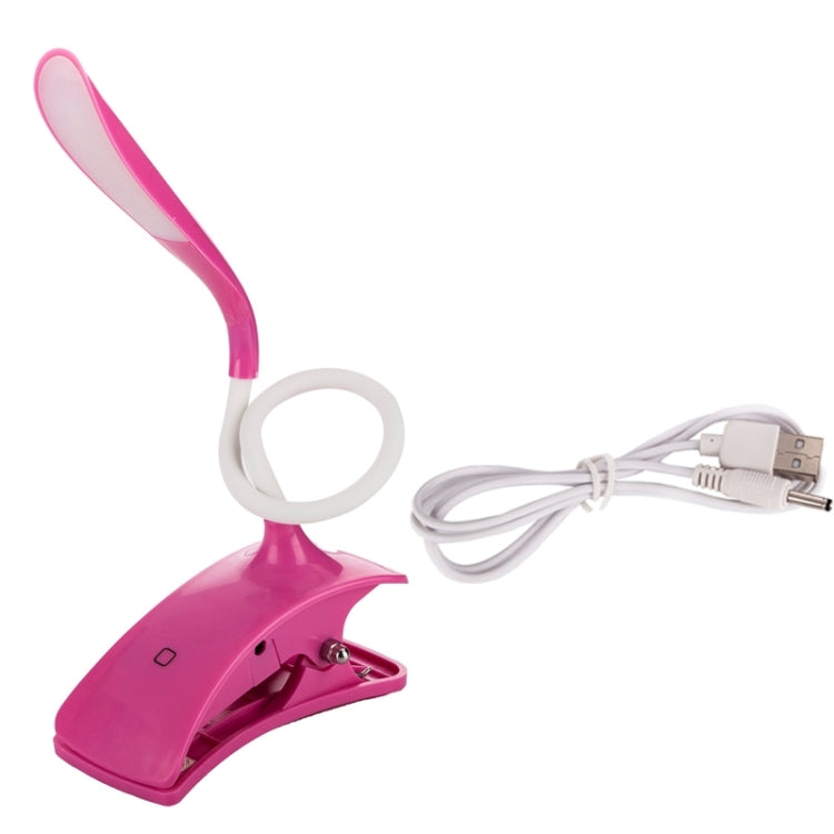 Flexible and Efficient Mini LED Touch Cilp Light Clamp Desk Lamp, White Light