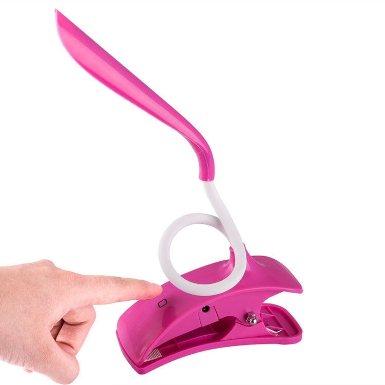 Flexible and Efficient Mini LED Touch Cilp Light Clamp Desk Lamp, White Light