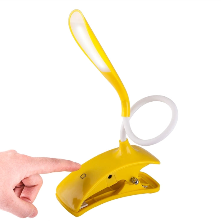 Flexible and Efficient Mini LED Touch Cilp Light Clamp Desk Lamp, White Light