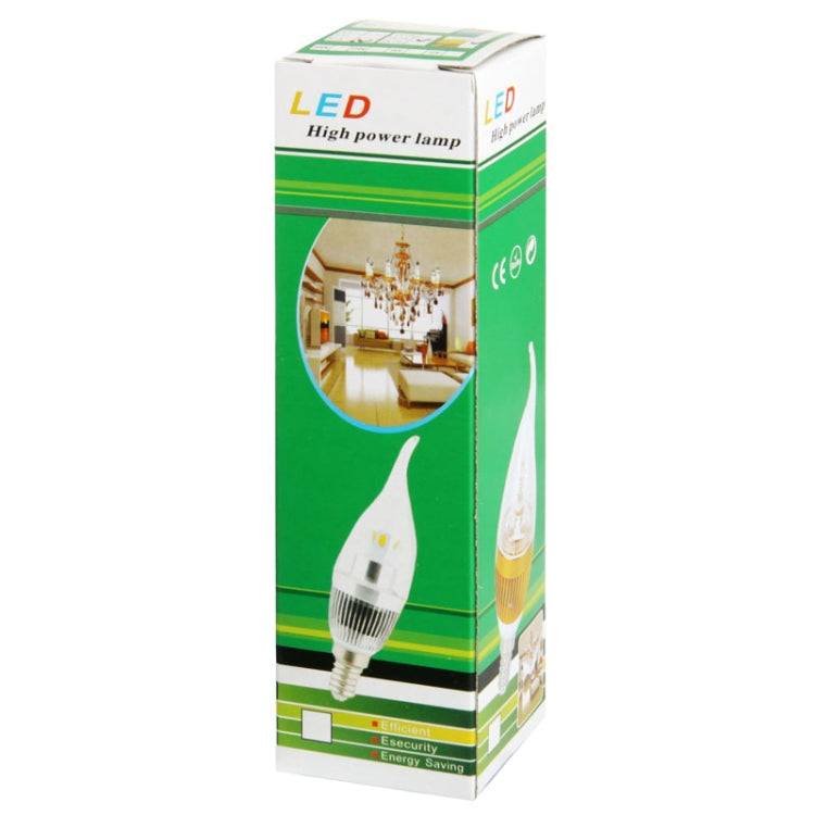 E14 3W  LED Candle Light Bulb, 360LM, 6500K White Light, AC 220V