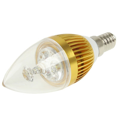 E14 3W Light Bulb, 3 LED, 6000-6500K Day White Light, AC 220V