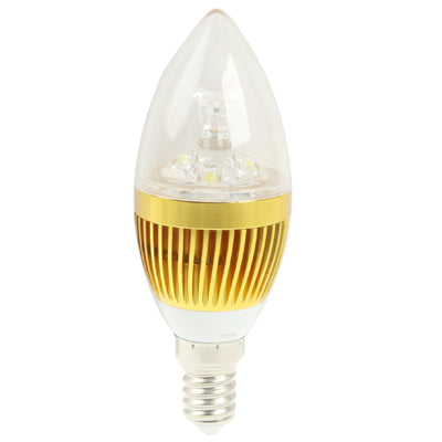 E14 3W Light Bulb, 3 LED, 6000-6500K Day White Light, AC 220V