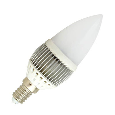 3W / 225LM High Quality Tensile Aluminum Material Day White Light LED Candle Energy Saving Light Bulbs, Base Type: E14