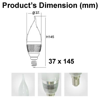 3W / 225LM High Quality Tensile Aluminum Material