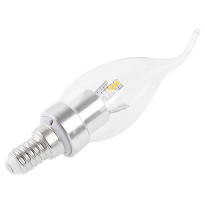 2 PCS E14 3W Candle Light Bulb, 18 LED, Warm White Light, Luminous Flux: 240LM