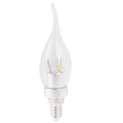 2 PCS E14 3W Candle Light Bulb, 18 LED, Warm White Light, Luminous Flux: 240LM
