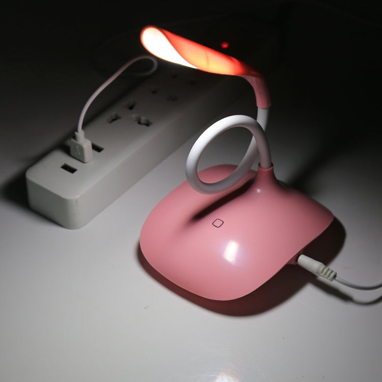 White Light Mini LED Touch Desk Lamp, Flexible and Efficient(Pink)