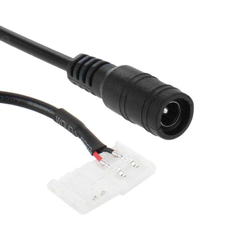 DC Connector Plug Male to No Need Soldering 10mm 2 Pin Connector for Single Color LED Strip, Length: 16cm