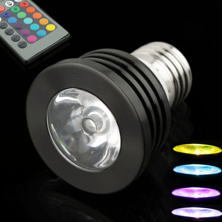 E27 5W RGB LED Spotlight Bulb with 24-Key Remote Controller (AC 85-265V)