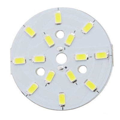 7W 5630 SMD White 14 LED Aluminum Base Light Panel, Diameter: 50mm