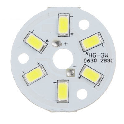 3W 5630 SMD White 6 LED Aluminum Base Light Panel, Diameter: 31mm