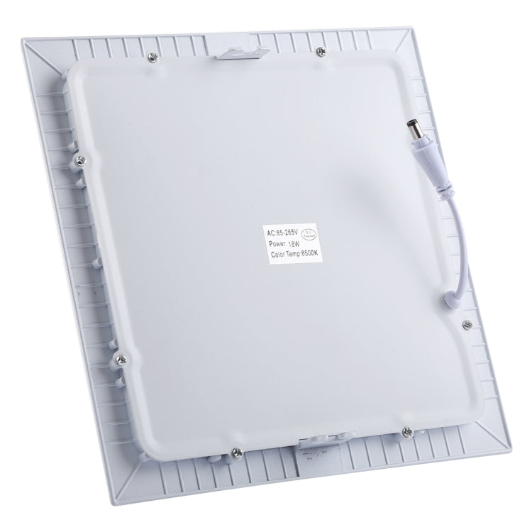 18W 22.5cm Square Panel Light Lamp with LED Driver, 90 LED SMD 2835, Luminous Flux: 1600LM, AC 85-265V, Cutout Size: 20cm