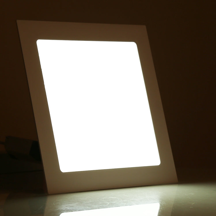 18W 22.5cm Square Panel Light Lamp with LED Driver, 90 LED SMD 2835, Luminous Flux: 1600LM, AC 85-265V, Cutout Size: 20cm