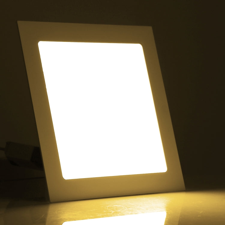 18W 22.5cm Square Panel Light Lamp with LED Driver, 90 LED SMD 2835, Luminous Flux: 1600LM, AC 85-265V, Cutout Size: 20cm