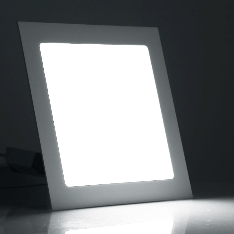 18W 22.5cm Square Panel Light Lamp with LED Driver, 90 LED SMD 2835, Luminous Flux: 1600LM, AC 85-265V, Cutout Size: 20cm