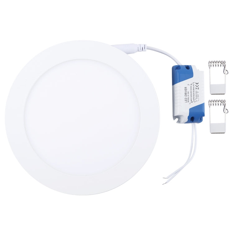 12W 17cm Round Panel Light Lamp with LED Driver, 60 LED SMD 2835, Luminous Flux: 860LM, AC 85-265V, Cutout Size: 15.3cm