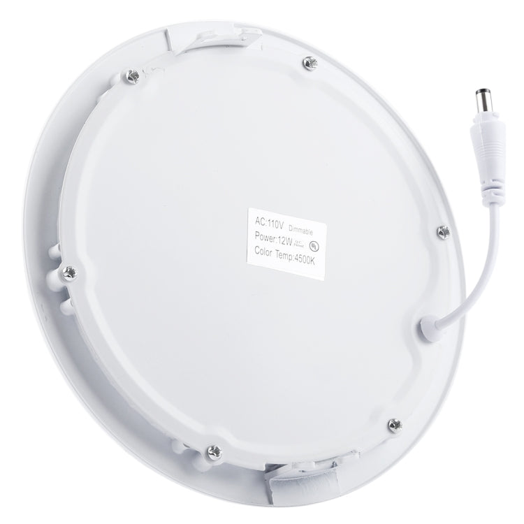 12W 17cm Round Panel Light Lamp with LED Driver, 60 LED SMD 2835, Luminous Flux: 860LM, AC 85-265V, Cutout Size: 15.3cm