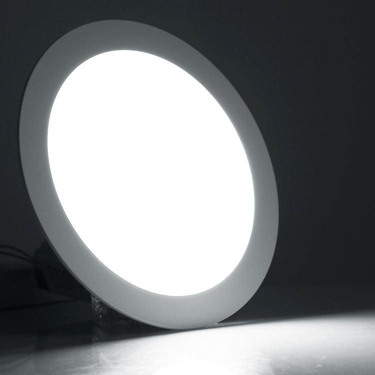 12W 17cm Round Panel Light Lamp with LED Driver, 60 LED SMD 2835, Luminous Flux: 860LM, AC 85-265V, Cutout Size: 15.3cm