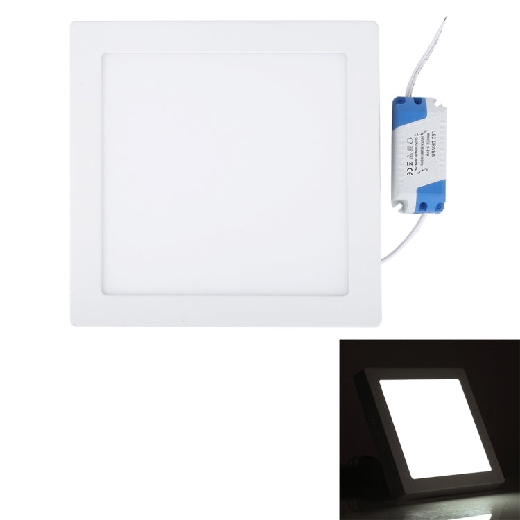 18W 22.5cm Square Panel Light Lamp with LED Driver,, 90 LED SMD 2835, Luminous Flux: 1480LM, AC 85-265V, Surface Mounted