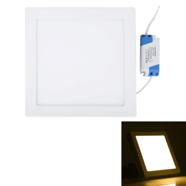 18W 22.5cm Square Panel Light Lamp with LED Driver,, 90 LED SMD 2835, Luminous Flux: 1480LM, AC 85-265V, Surface Mounted
