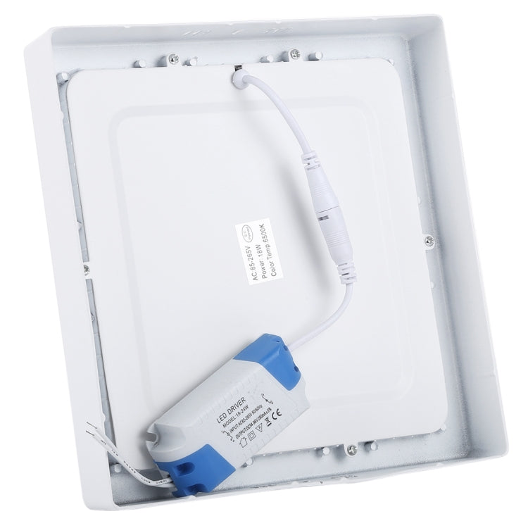 18W 22.5cm Square Panel Light Lamp with LED Driver,, 90 LED SMD 2835, Luminous Flux: 1480LM, AC 85-265V, Surface Mounted