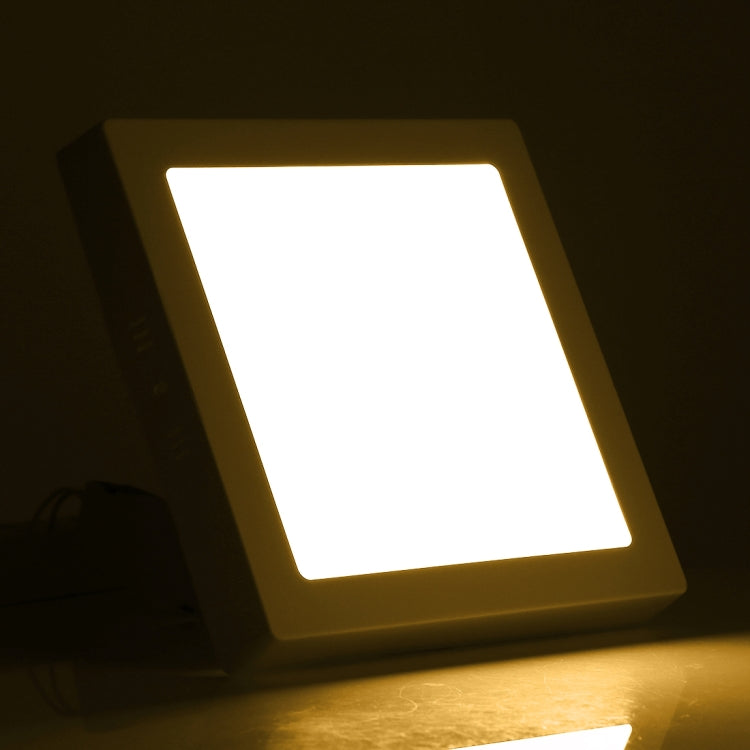18W 22.5cm Square Panel Light Lamp with LED Driver,, 90 LED SMD 2835, Luminous Flux: 1480LM, AC 85-265V, Surface Mounted