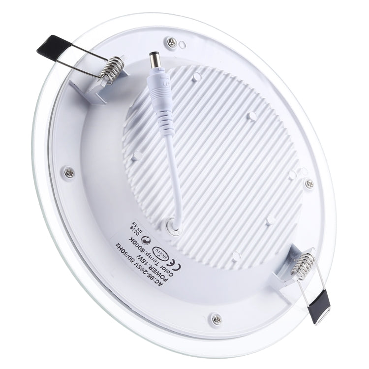 AC 85-265V 18W 1480LM 20cm Round Glass Panel Light Lamp with LED Driver, Cutout Size: 16.5cm