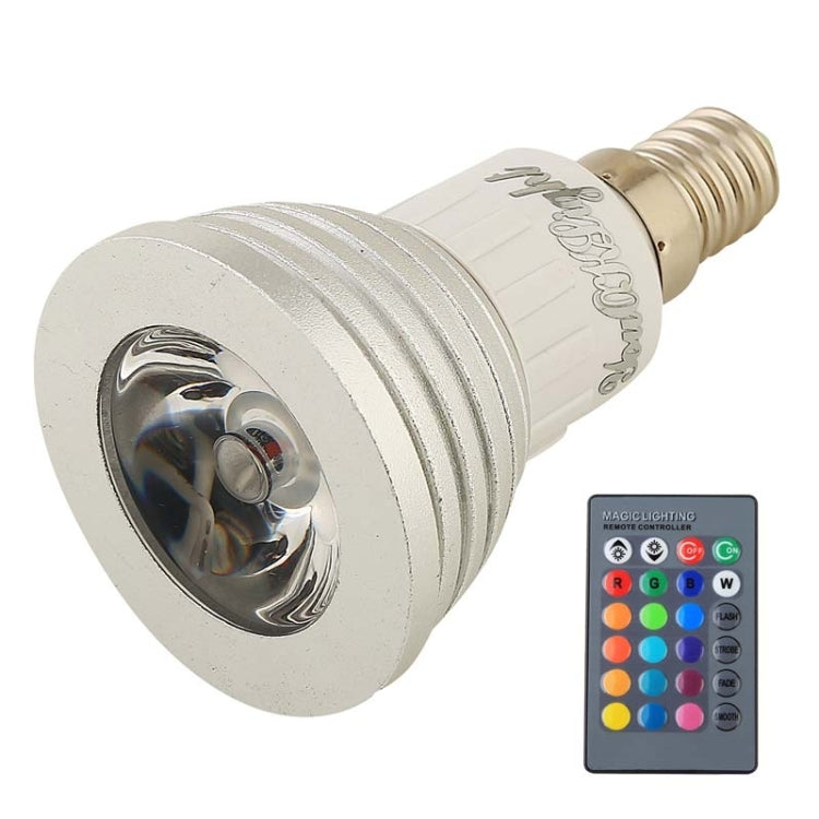 YouOKLight E14 3W RGB 16-Color Decorative Lamp 1 LED Light Bulb with 24-Key Remote Controller, AC 90-240V