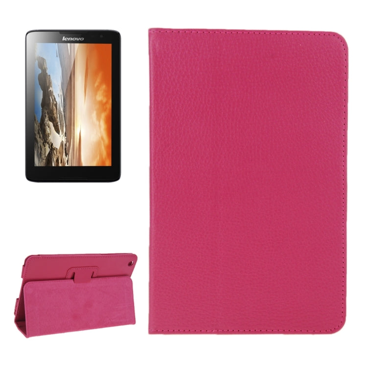 Litchi Texture Magnetic Leather Case with Holder for Lenovo A5500