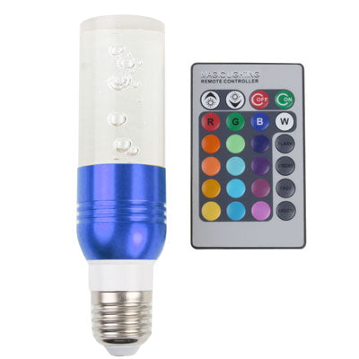 E27 3W RGB Crystal Flash LED Light Bulb with Remote Controller, AC 110-220V(Blue)