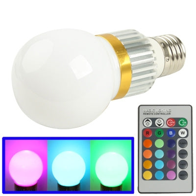 E27 3W RGB Flash LED Light Bulb , Luminous Flux: 240-270lm, with Remote Controller, AC 85-265V