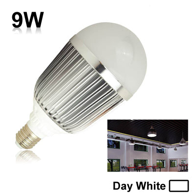 9W / 720LM High Quality Tensile Aluminum Material Day White Light LED Energy Saving Light Bulbs, Base Type: E27